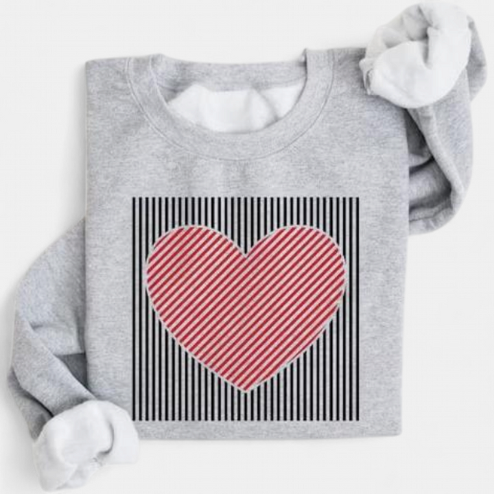 MAGGIE | Cute Retro Heart Valentine's Sweatshirt
