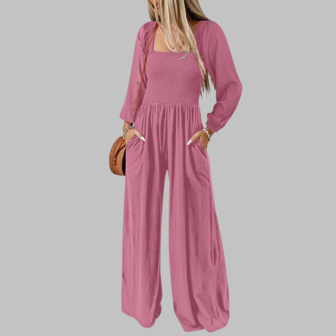 KISHA | Chic Loose Overall Wide Leg Jumpsuit