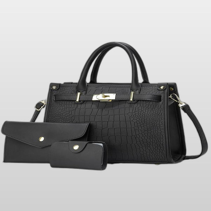 ALENOR | Crocodile Embossed Crossbody Handbag