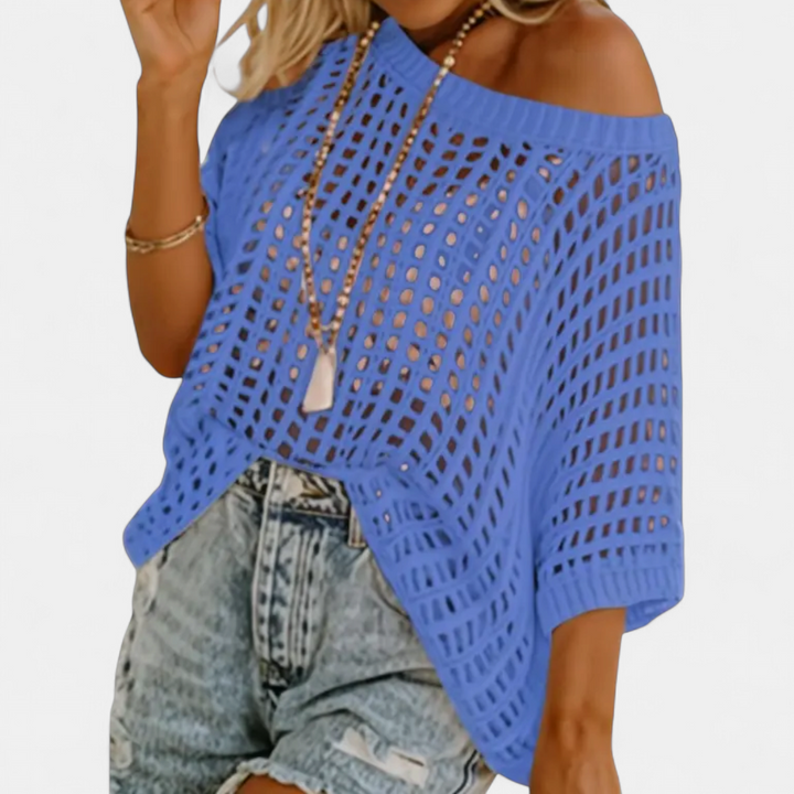 CALLA | Breezy Crochet Hollow Knit Top