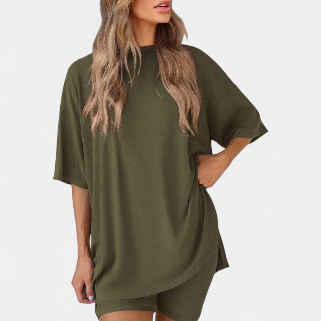 GRACIE |  Soft Solid Lounge Pajama Set