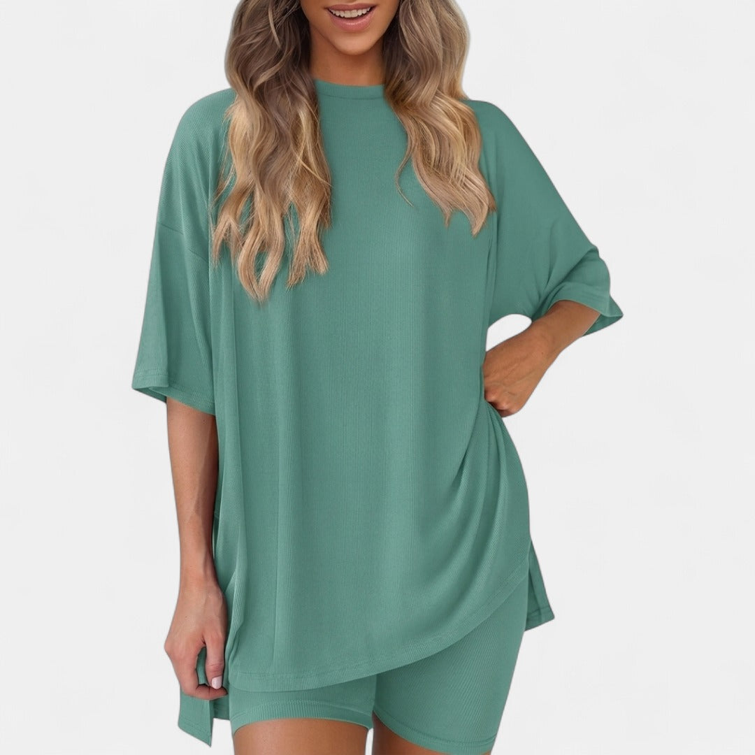 GRACIE |  Soft Solid Lounge Pajama Set