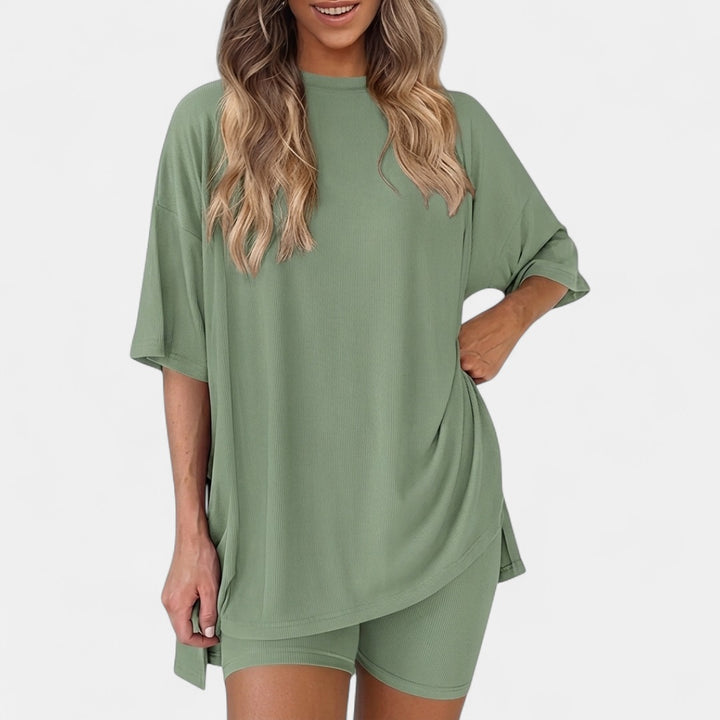 GRACIE |  Soft Solid Lounge Pajama Set