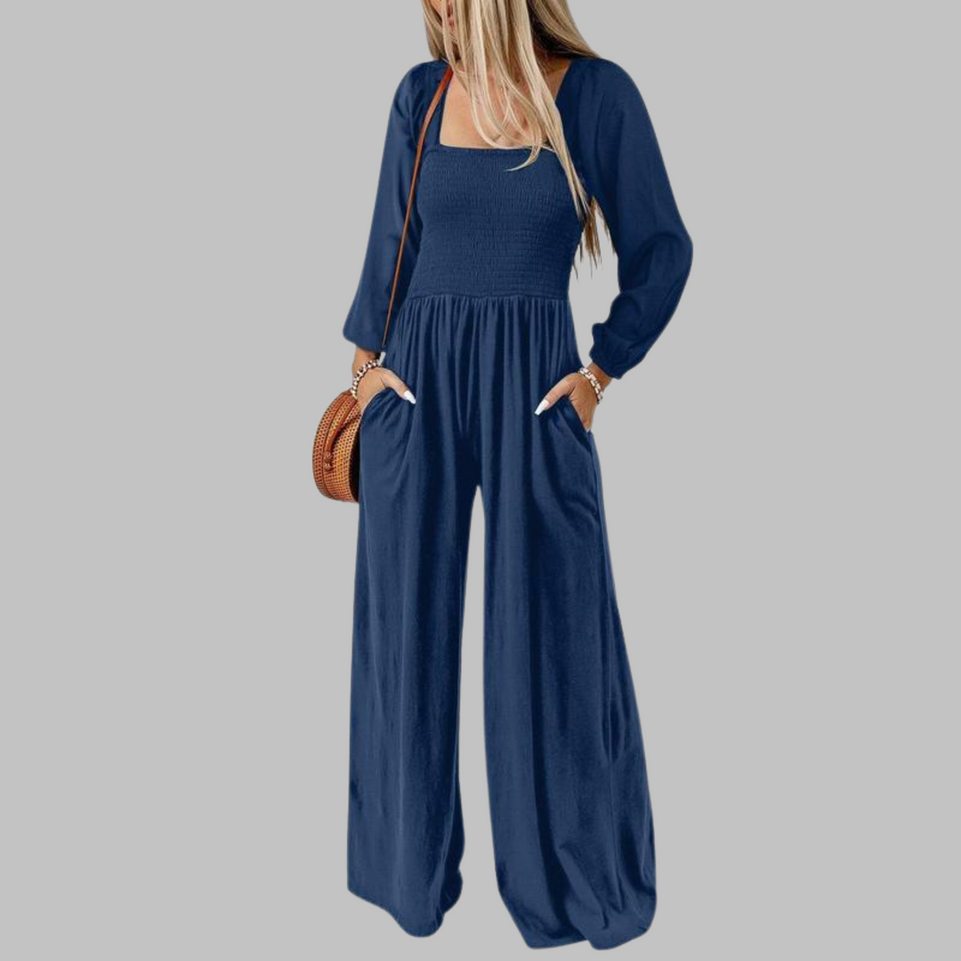 KISHA | Chic Loose Overall Wide Leg Jumpsuit