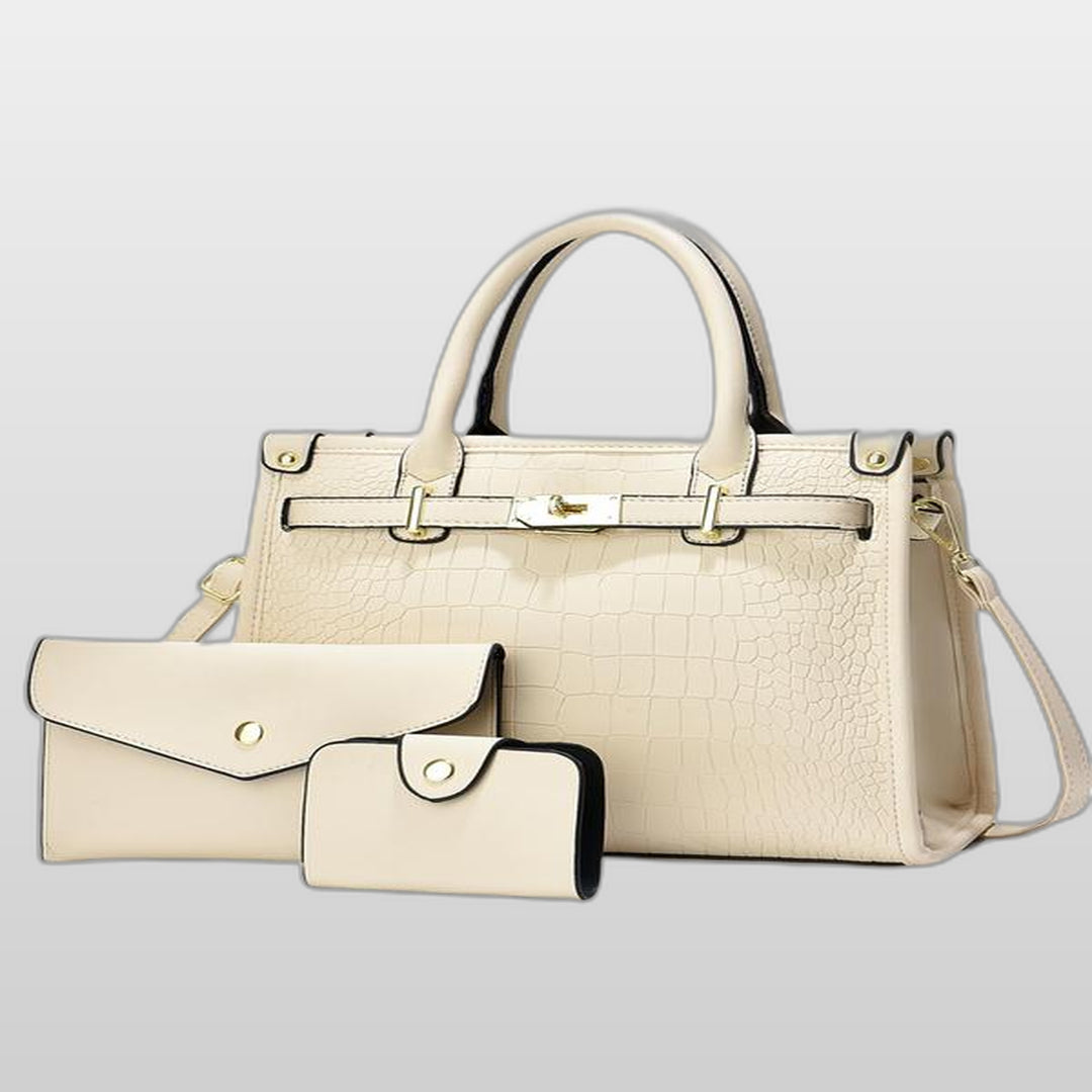 ALENOR | Crocodile Embossed Crossbody Handbag