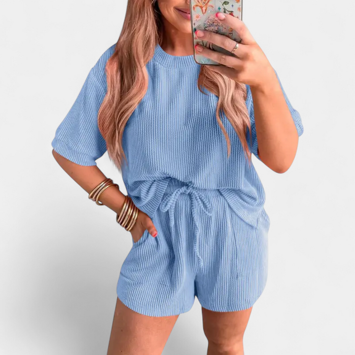 SUNNY | Wavy Print Lounge Two-Piece Set