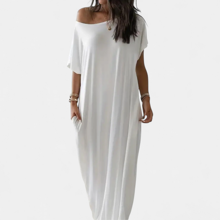 DARLA | Cozy Batwing Sleeve Lounge Dress