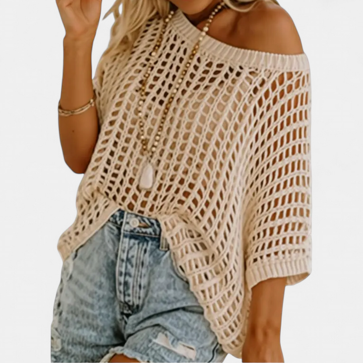 CALLA | Breezy Crochet Hollow Knit Top