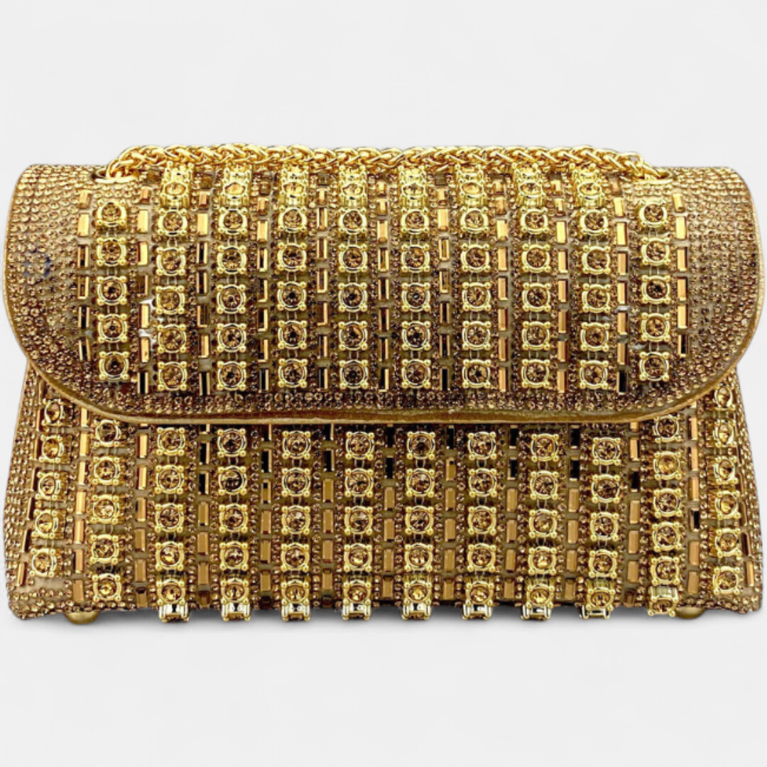 LAVIERA | Chic Chain Colored Diamond Shoulder Bag