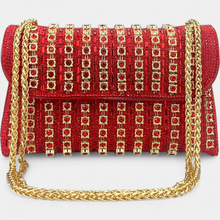 LAVIERA | Chic Chain Colored Diamond Shoulder Bag