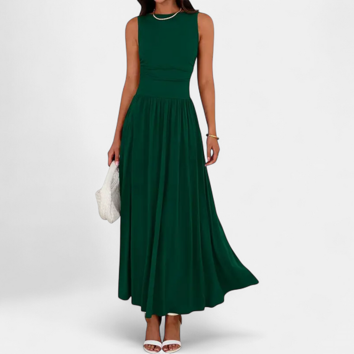 SUNNIVA | Ruched Pocket Flowy Maxi Dress