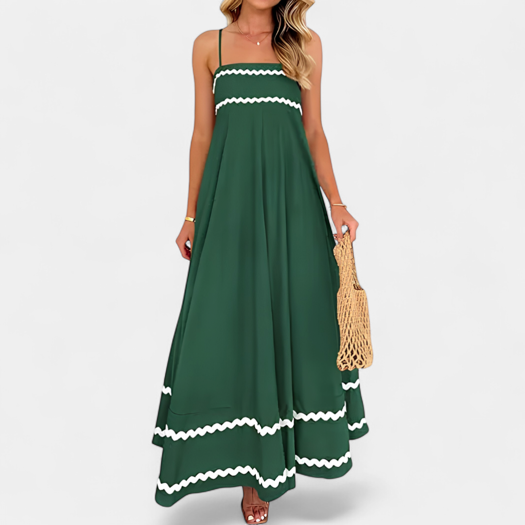 SERENA | Ruffled Flowy Sleeveless Maxi Dress