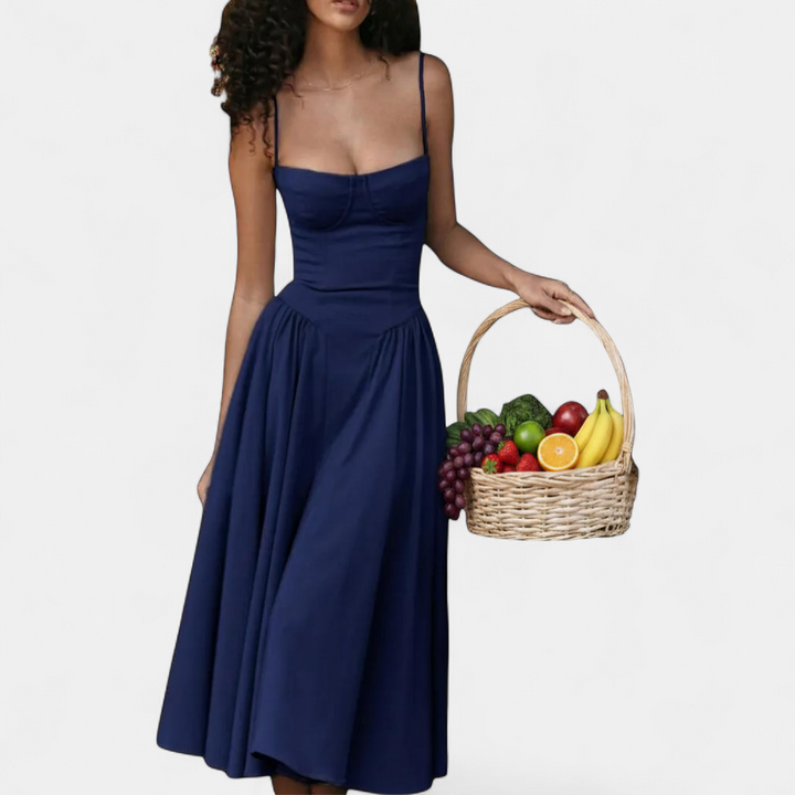 ELEANOR | Elegant Backless Cami Midi Dress