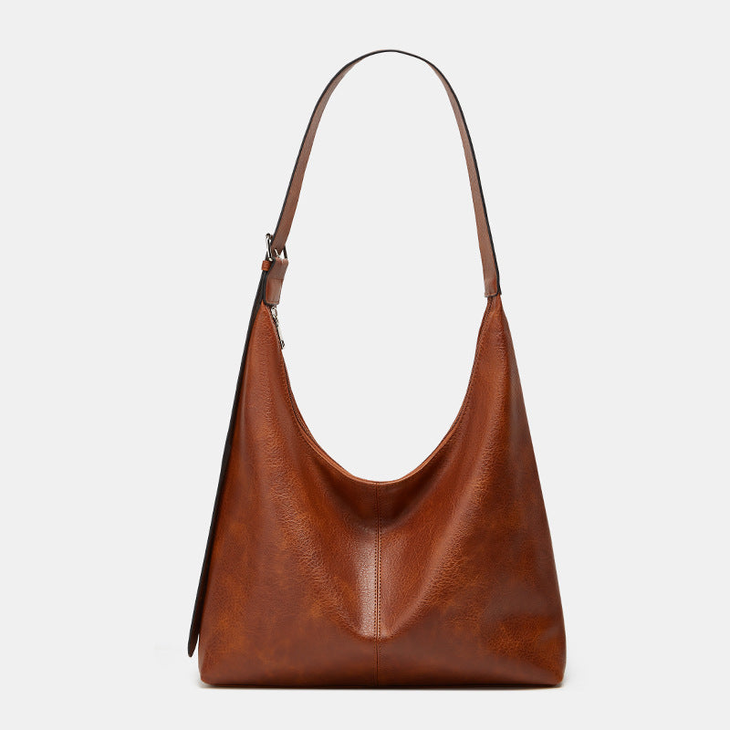 DESIREE | Women’s Solid Color PU Leather Shoulder Bag Versatile Daily Shopping & Work Bag