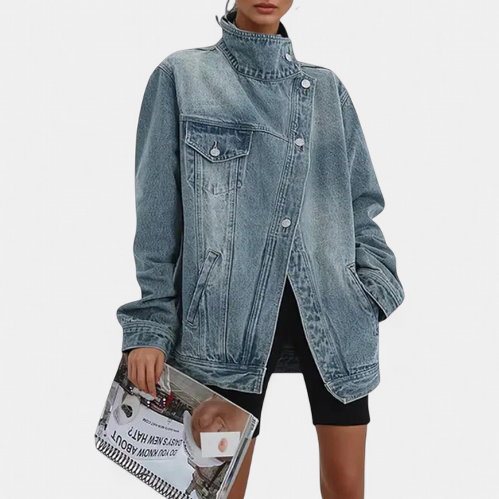 SARAH | Street Style Trendy Asymmetric Button Jacket