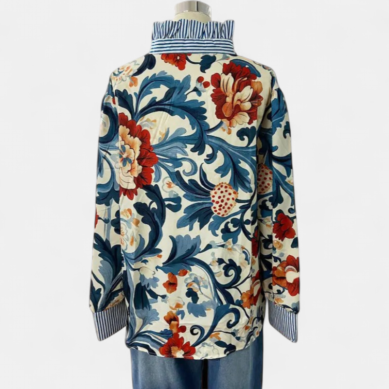SERENITY | Classy Vintage Floral Printed Blouse