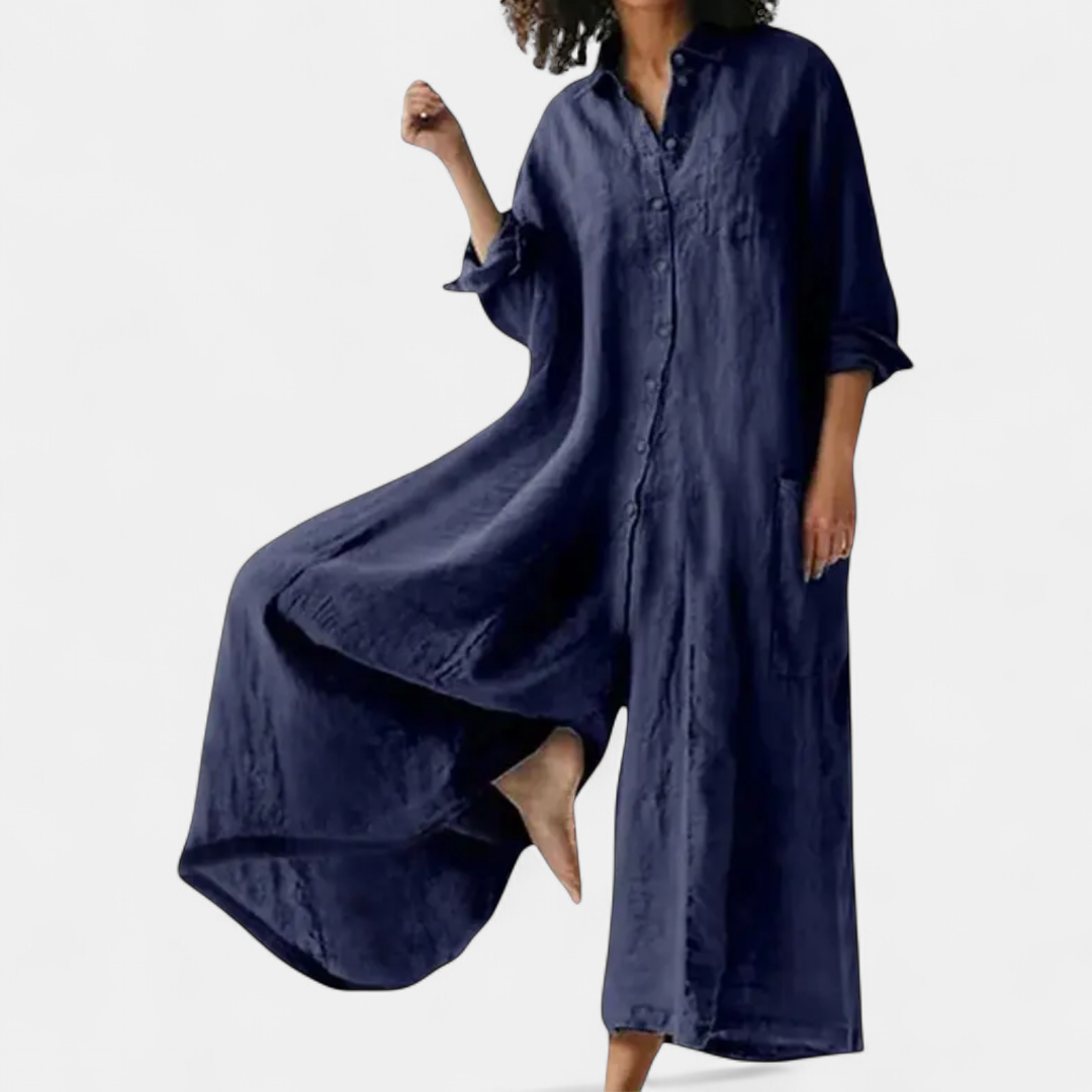 WYNNE | Relaxed Linen Wide-Leg Jumpsuit