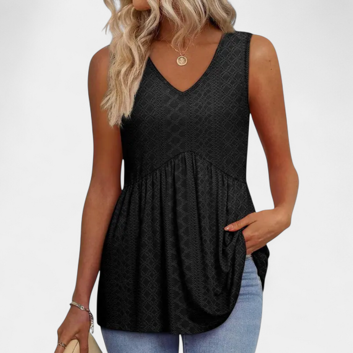 LUELLE | Printed Flowy Sleeveless Tank Top
