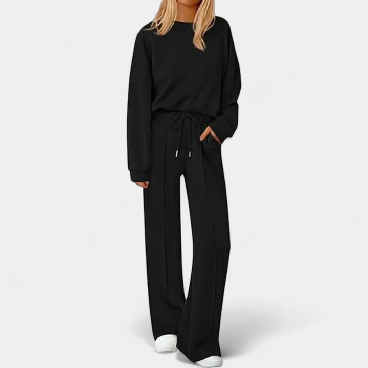 REMY | Cozy Knit Wide-Leg Sweatsuit Set