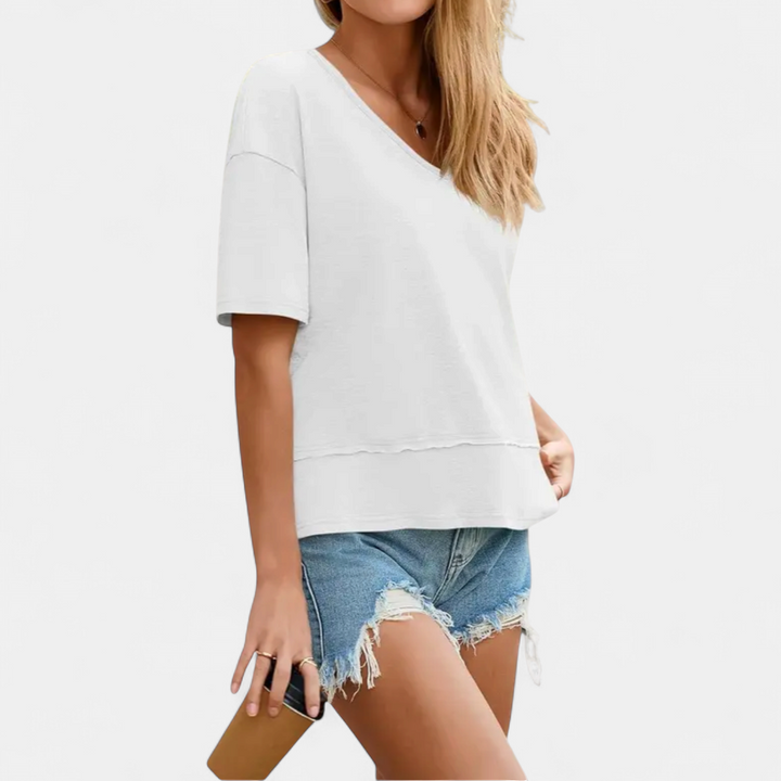WINONA | Breezy V-Neck Loose Tee
