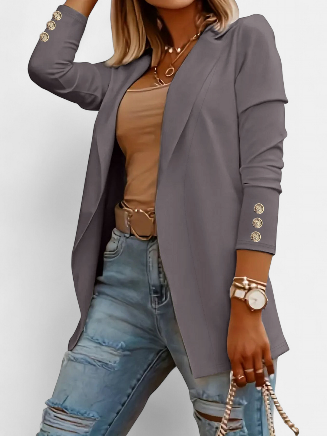 ODIN | Casual Long Sleeve Open Front Blazer