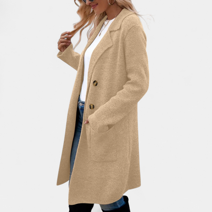 ZAHEKA | Casual Long Sleeve Mid Length Coat