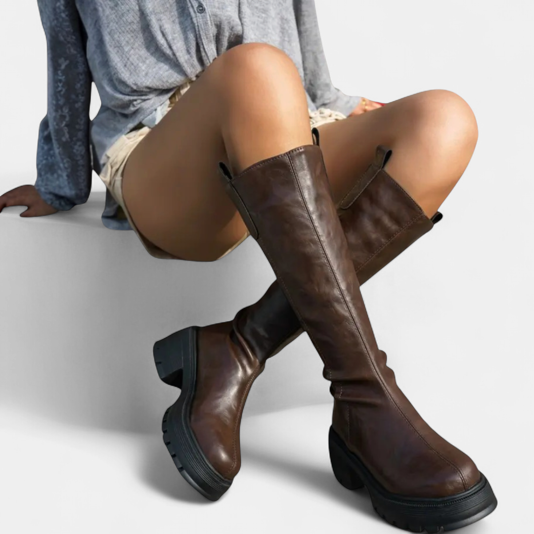 BRITTA | Cozy Fleece-Lined Tall Shaft Booties