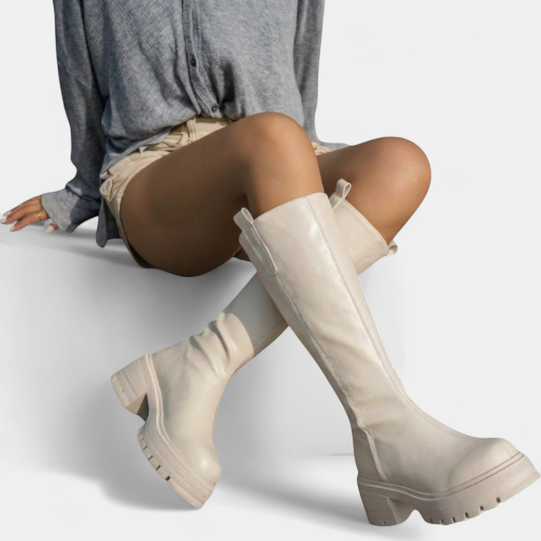 BRITTA | Cozy Fleece-Lined Tall Shaft Booties