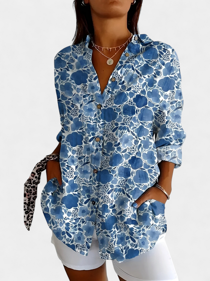 MELODIE | Elegant Floral Button Shirt