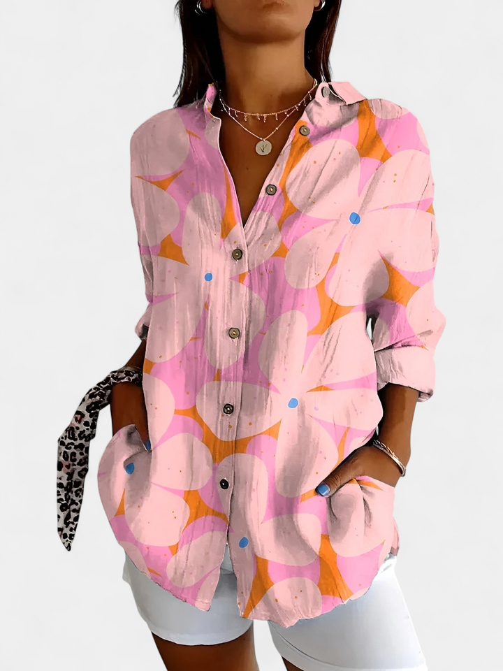 MELODIE | Elegant Floral Button Shirt